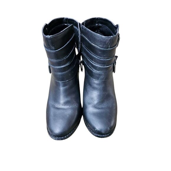 Harley Davidson Women Motorcycle Sexy Black Leather Heel Boots Booties Size 9 - Picture 4 of 5